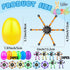 Bailiyake 24 Set Prefilled Easter Eggs with Fingertip Spinner Sensory Toys,Transformable Chain Robot Fidgets Spinners