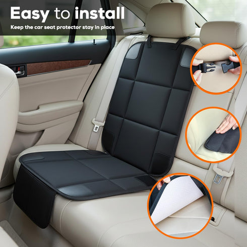 Seat,600D 2 VLM Car Seat Protector for Child Baby Car Waterproof Car Seat Cover with Thick Padding, Non-Slip Backing