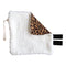 Handmade Plush Mini Blanket Pacifier Holder (Fur Cheetah)