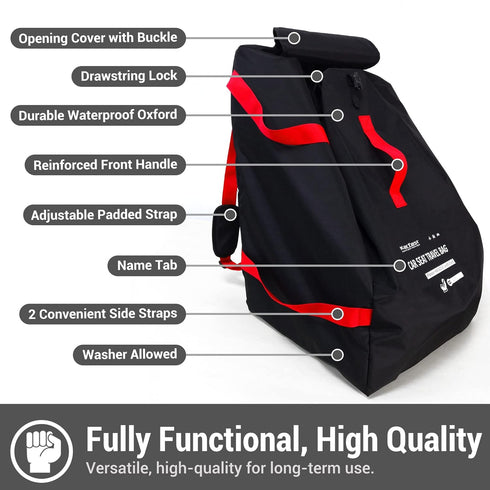 ProFaster Backpack Car Seat Travel Bag for Air Travel - Karfast Universal Infant Carseat Gate Check Bag Cover