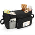 Accmor Universal Stroller Organizer with Insulated Cup Holder, Stroller Caddy Bag Accessories, Stroller Cup Holder