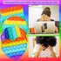 Multipurpose Go 4 Pack 4 Multipurpose Rainbow Pop it Fidget Toy, Bubble Sensory Toy for Kids and Adults, Stress