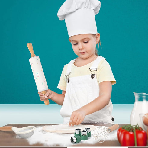 17 Set Set PCS Kids Knife for Real Cooking, Montessori Kitchen Tools for Toddlers, Cooking and Baking for Kids Little