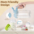 AoeJarry 32 oz Breast Milk Pitcher with Leak Proof Flip Cap & Pour Spout, Wide Mouth Mason Jars for Breast Milk Storage