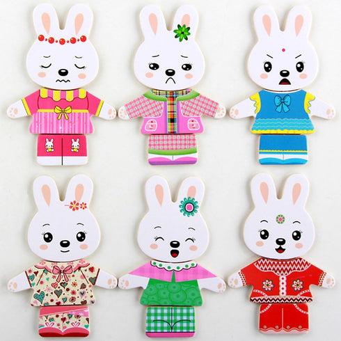 Wooden Jigsaw Puzzle 72 Pcs – Kids Early Educational Dress-Up Puzzle Set