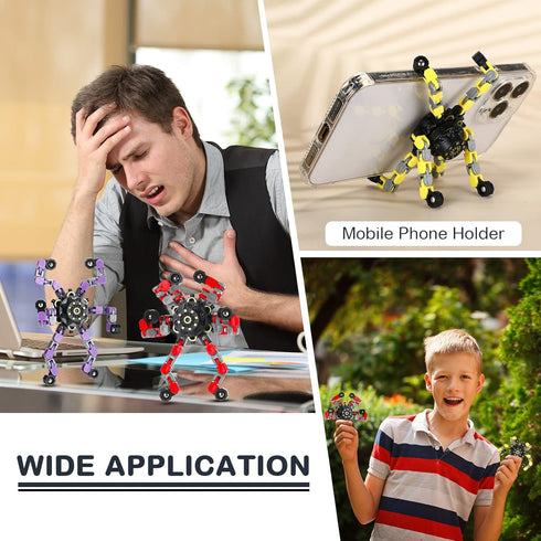 Charniol 20 Pcs Transformable Fidget Spinner Toys Funny Sensory Chain Robot Fidget Spinner DIY Deformed Mechanical