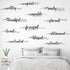 Epakh 2 Sheets Black Motivational Wall Stickers Decor, Inspirational Quote Vinyl Decal Art for Living Room, Bedroom,