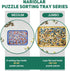 6 Pack Extra-Large Puzzle Sorting Trays, Stackable 16.9" x 12" Sorter for 2000/3000/5000 Puzzle Pieces
