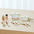 Set Teamson Kids - Little Chef Frankfurt Wooden Cookware Play Kitchen Accessories for Toddler Boys and Girls, Cookware