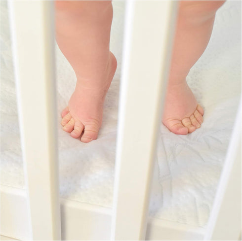28x52 inches (2 Pack) Bamboo Rayon Baby Crib Mattress Protector - Waterproof Breathable Cooling Fitted Mattress Cover