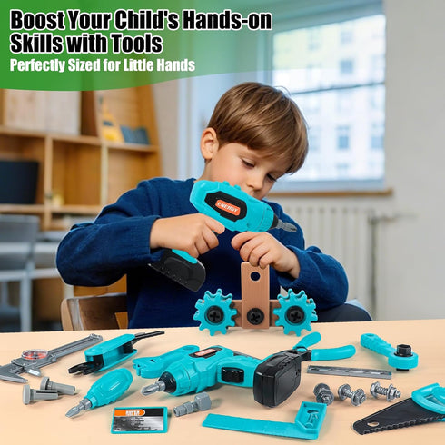 Set Set 3,4,5,6,7 GAIETYDIY Kids Tool Pretend Play Toddler Tool with Tool Box, Electronic Toy Drill, Screwdriver, Screw