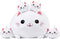 Cute Cat Plush Stuffed Animal with 4 Baby Soft Pillows, Birthday Gift for Kids