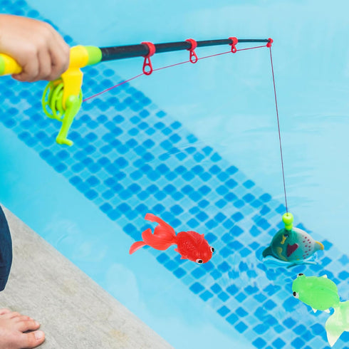 TOYANDONA Tub Toys Bathing Set, Cartoon Bathtub with Fishing Water and Fish Pool Essentials for Kids
