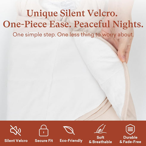 2-Pack 0.5 (03 TOG Newborn Sleep Sack, All-in-One Swaddle Wrap with Silent Velcro for Infants Months)