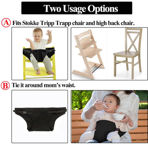 Baby Harness Seat for High Chair, Portable Feeding Seat Belt with Strap Toddler Safety Seat Belt Foldable Baby Booster