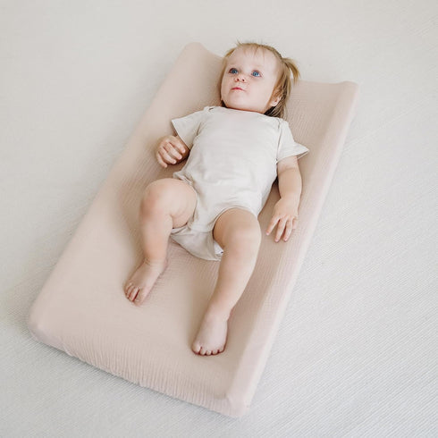 2 Pack MairMore Changing Pad Cover for Neutral Baby Muslin Soft Cotton Diaper Changing Table Pad Cover Changing Pad
