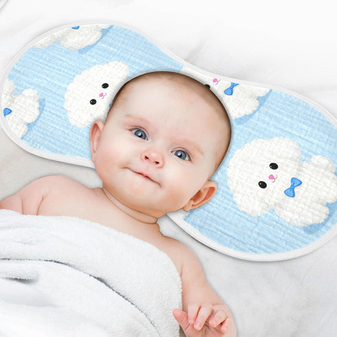 tplaotee 22x11in Cute White Bichon Frise Cotton burping Cloth Soft and Absorbent? Baby wash Cloth for Newborns boy
