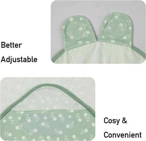 3-Pack, 03 Baby Swaddle Sleep Sacks Newborn Organic Cotton Swaddle Wraps with Adjustable Wings, Breathable Swaddling