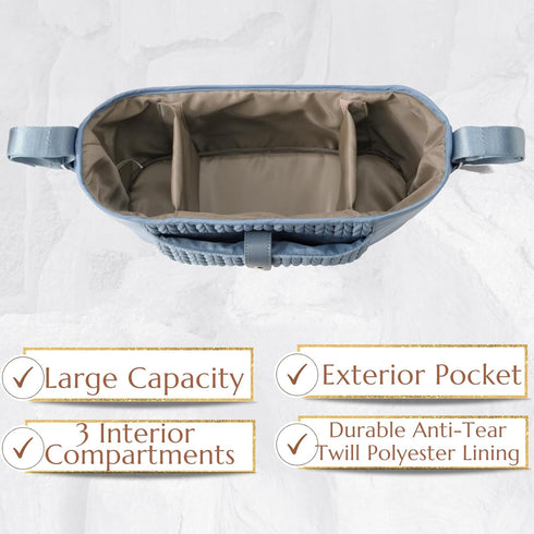 Universal Baby Stroller Organizer, Diaper Caddy with Adjustable Straps for Nearly Any Stroller