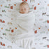 100% Farmyard-Themed Soft Muslin Crib Sheet for Babies | Cotton Fitted Sheet