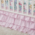 100% Brandream Crib Bed Skirt Dust Ruffle Triple Layer Egyptian Cotton Sateen Silky Pink Purple Ruffled Baby Girls