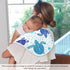 YYZZH 4 Pack 100% Sea Turtle Ocean Bubble Marine Turtles Muslin Burp Cloths for Baby Cotton Baby Washcloths Bibs