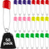50 Pieces Safety Diaper Pins, 2.2 Inch Plastic Head Cloth Diaper Nappy Pins with Locking Closures