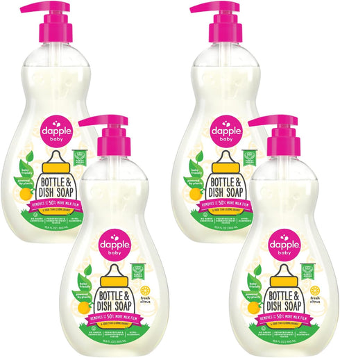 Dapple Bottle and Dish Soap Baby, Fresh Citrus, 16.9 Fl Oz (Pack