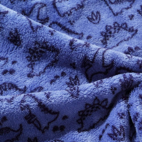 CREVENT 30"X40" Lightweight Fuzzy Plush Baby Blanket for Boys, Infant Toddler Newborn Crib Cot Stroller - Blue Dinosaur