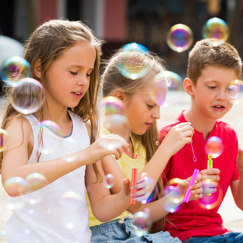 Kids Party Goodie Gift Bag Stuffer Fillers - 32 Pack Mini Pocket Bubble Wand Toys