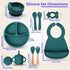 LimeOr Supplies Set, 10 Set, Silicone Baby Feeding Pcs Baby Led Weaning Supplies | BPA-Free Baby Dishes with Toddler