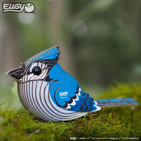 Eugy Blue Jay 3D Puzzle - 26 Piece Eco-Friendly Educational Toy for Kids Ages 6+