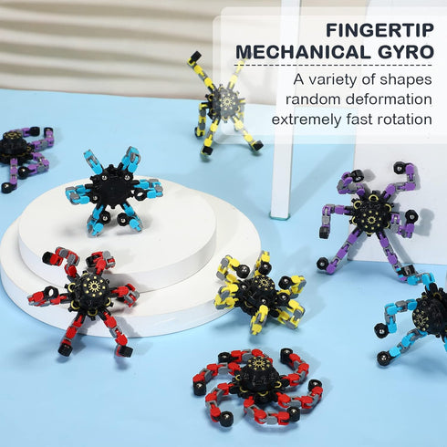 Charniol 20 Pcs Transformable Fidget Spinner Toys Funny Sensory Chain Robot Fidget Spinner DIY Deformed Mechanical