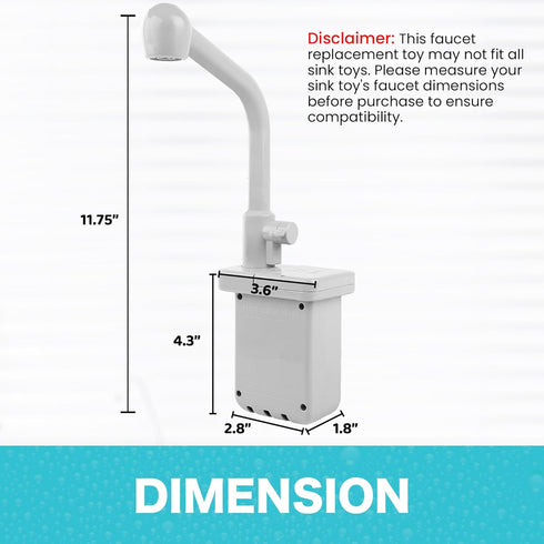 Toy Kitchen Sink Faucet Replacement for Kids - Accessories for Pretend Play