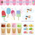 2 1 Set (63pcs), Counter 3+ SIMPLIPLAY in Portable Wooden Ice Cream Toy & Cookie Play Slice and Bake Cookies, Scoop