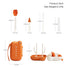 Dawufirst Set, Set, 7 1, Baby Travel Bottle Brush Baby Bottle Cleaning Kit, Baby Bottle Cleaner Brush in Orange