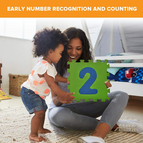pete's choice 0 9 10 Safe Non Toxic Numbers Mat - Thick & Soft to Flooring Mat, Tiles | Early Math Learning | Kids