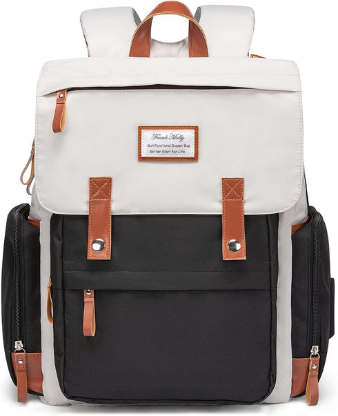 Generic Diaper Bag Backpack Large Diaper Bag with Changing Pad Insulated Bottle Pocket