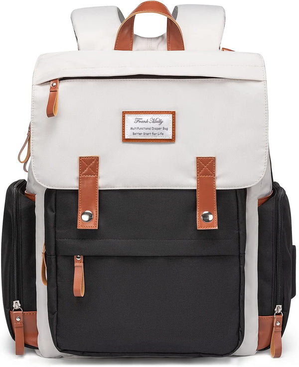 Generic Diaper Bag Backpack Large Diaper Bag with Changing Pad Insulated Bottle Pocket