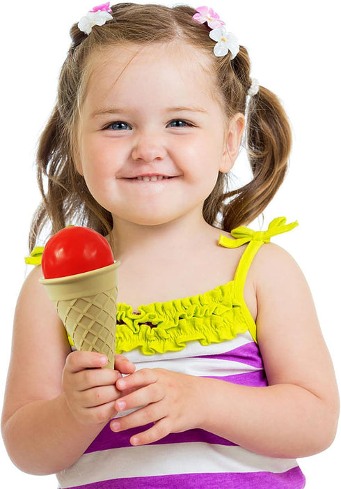 Ice Cream Toy Set (9 Pcs) - Multi Color Pretend Play Ice Cream Maker for Toddlers, Dramatic Shop Fun
