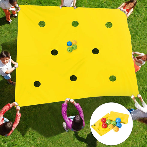 Sonyabecca Team Building Hole Tarp Game - Fun Group Activity in Yellow