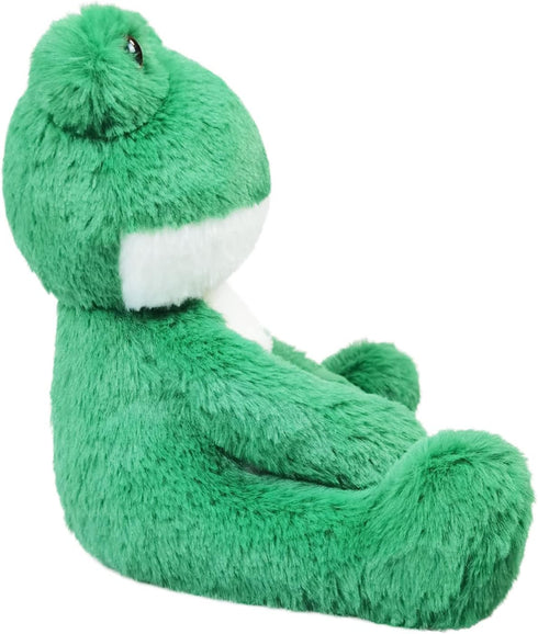 Green Frog Plush Toy - Cute Furry Stuffed Animal for Boys Girls, Gifts for Kids or Girlfriend, 8.5 Inches