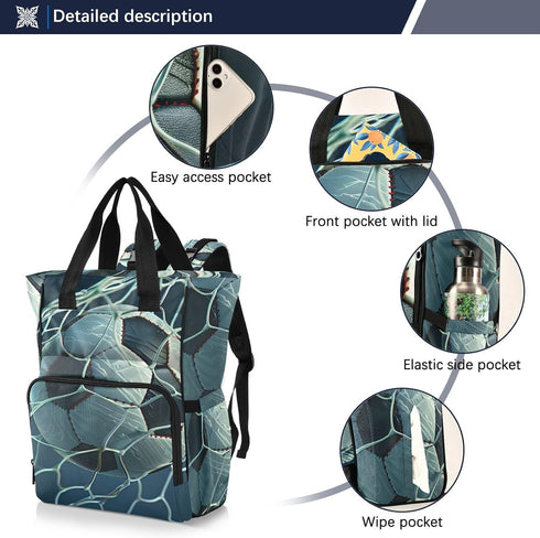 SUABO Backpack Baby Diaper Bag Ball in The Net Pictogram Large Bag Waterproof Travel Diaper Bags for Moms and Dads