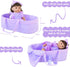 18INDC 11 16-18 Inch Pcs Baby Doll Clothes with Purple Floral Design Baby Doll Bassinet & Accessories for Baby Doll