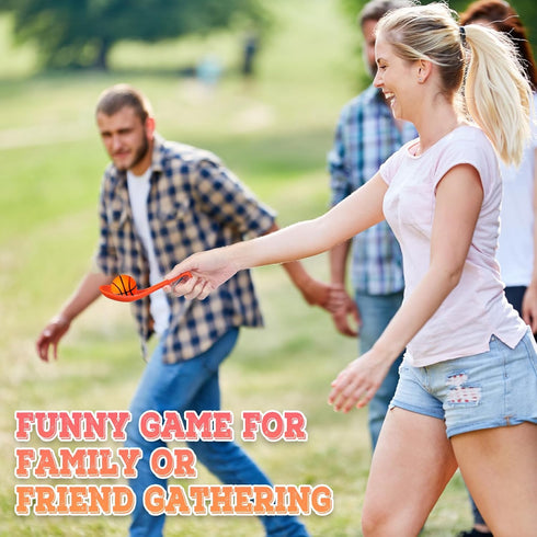 12 Pack Basketball Theme Party Game Spoon Relay Race Toy Set for Kids and Adults