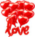 Soochat Red Heart Balloons and LOVE Balloons Kit, 11Pcs for Valentine's Day & Wedding Party Decorations