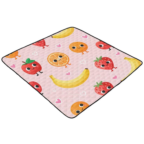 GuoChe Set 50'' 50'' Cute Food Cartoon Pattern Large Non-Slip Baby Gym & Activity Mat for Floor Waterproof Baby