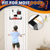 Pro Indoor Basketball Hoop for Door, Over Door with Large 9 Inch Dunk Rim, 4 Mini Replacement 6" Basketballs