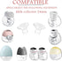 19mm S9/S12/S9Pro/S12pro,Wearable 24mm (19mm) Flange Insert Parts,Suitable for Breast Pump Parts Replace,Milk Collector