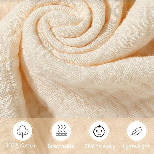 Loveys for Babies, 2 Pack Organic Cotton Muslin with Snap Closure, Newborn Baby Lovey Security Blankets
